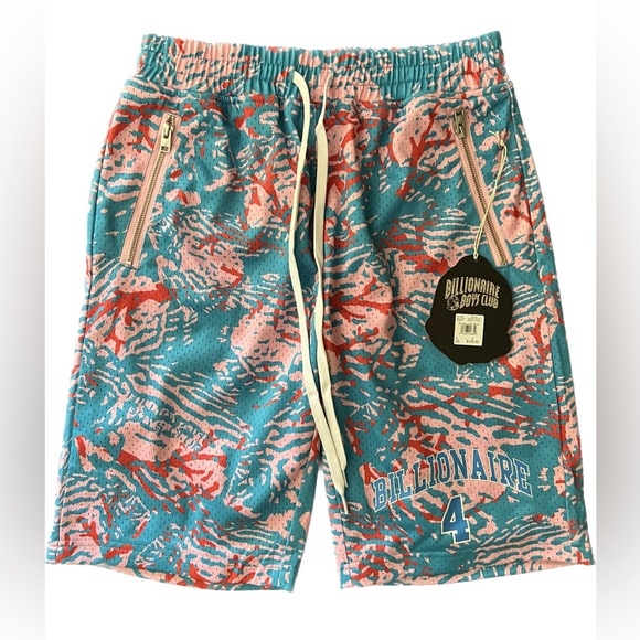 NWT Billionaires Boys Club Mesh Coral Camo Shorts men’s sz S - Picture 2 of 7
